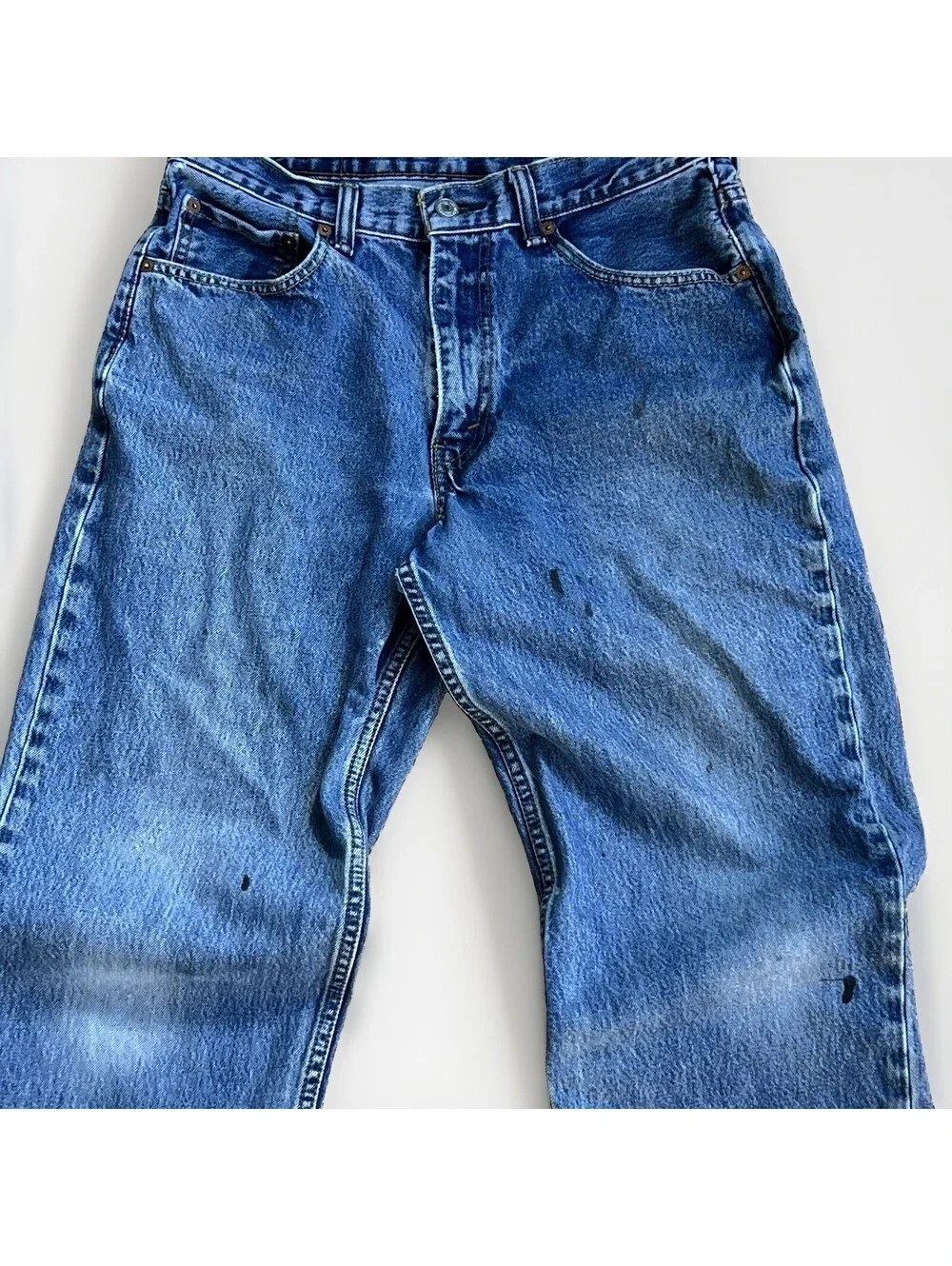 Vintage 90s Levis 550 Mens 33x34 Fits 32x32 Distressed Grunge Faded Jeans